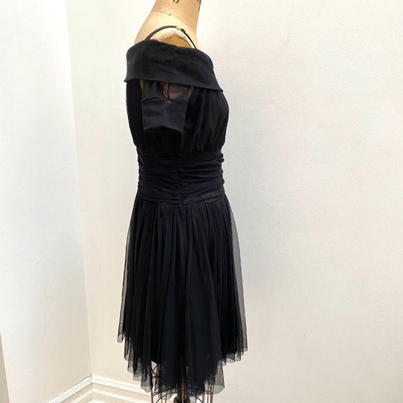 Fit and Flare Little Black Dress w Built In Corset - Picture 5 of 7